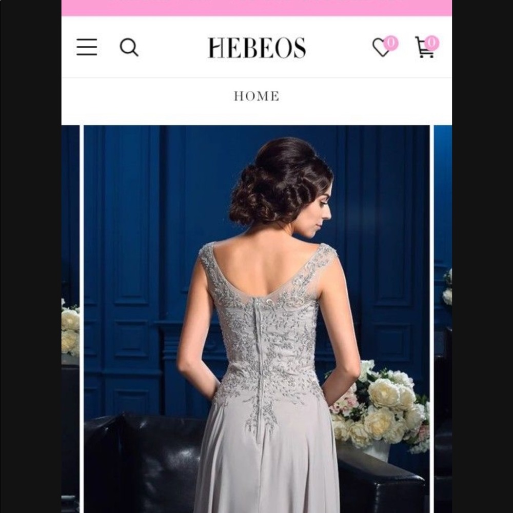 Beautiful silver dress.